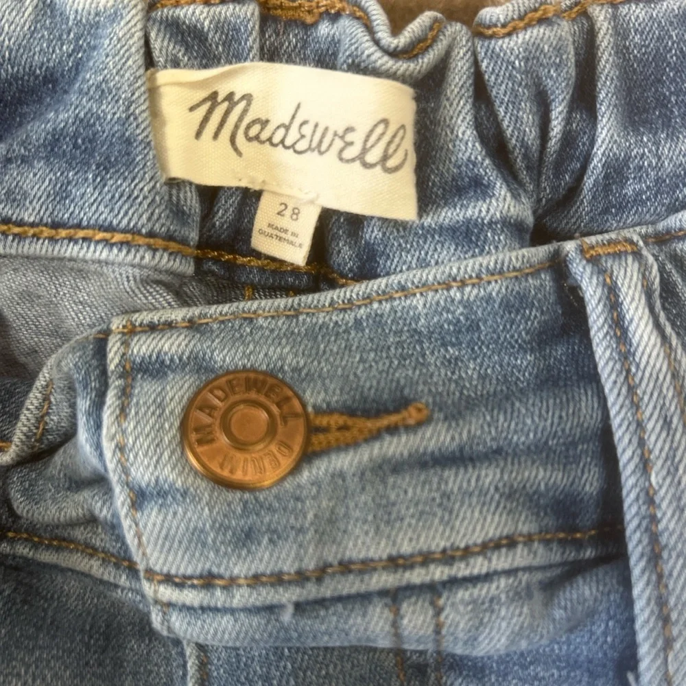 Madewell Light Wash Jeans Size 28 Faux Fly Elastic Waist Comfort Denim pull on